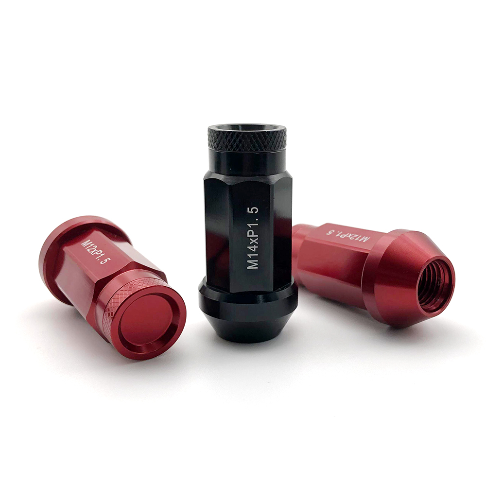 汽車(chē)輪胎螺母適用防盜輪轂螺絲7075 T6黑色陽(yáng)極氧化輪轂螺母