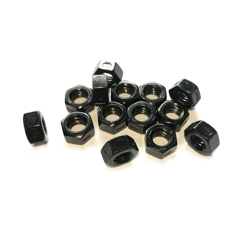 工廠生產(chǎn)8.8級高強(qiáng)度六角螺母 氧化發(fā)黑六角螺母加厚螺母 細(xì)扣六角螺絲帽定制非標(biāo)螺母