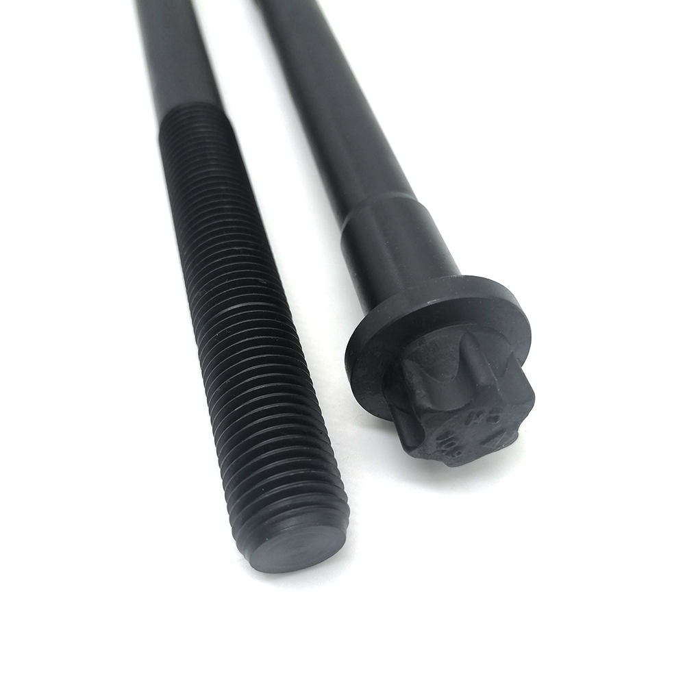 工廠生產六角法蘭螺栓10.9級高強度螺栓發黑外梅花螺栓定制非標螺栓