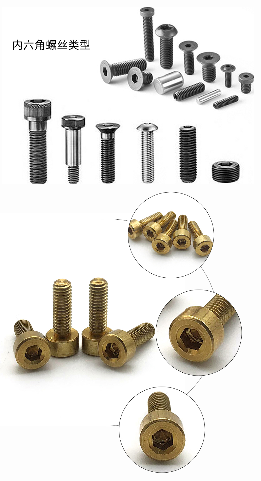 黃銅內六角螺絲
